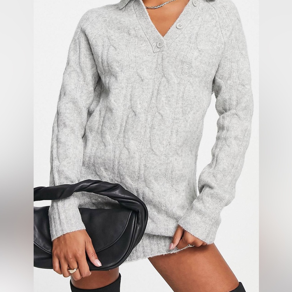 ASOS Petite Grey Sweater Dress